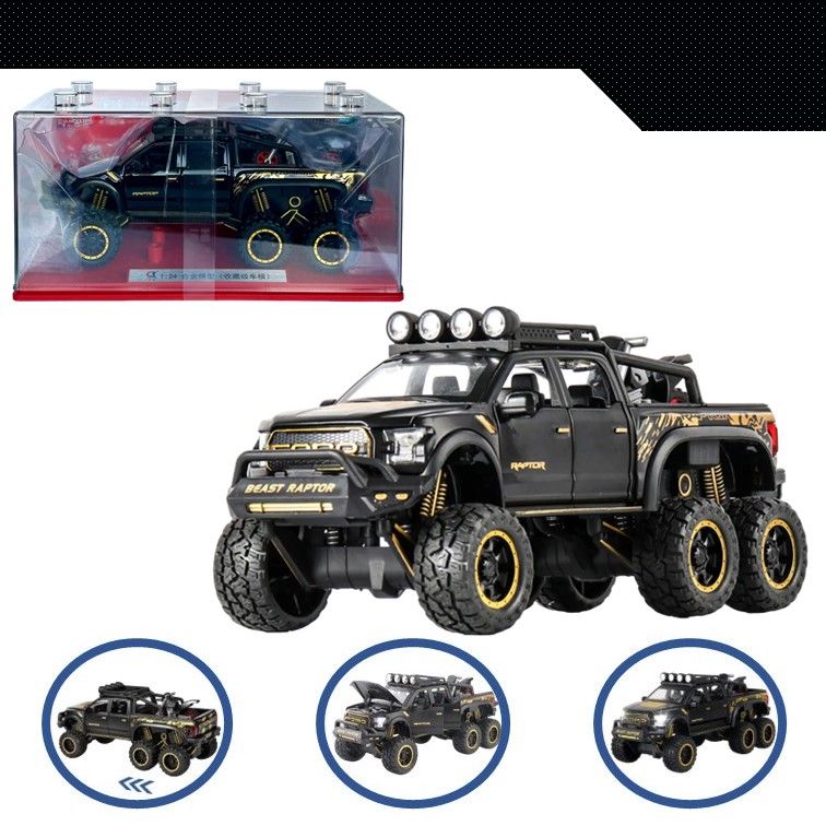 Машинка металлическая WIZZAL инерционная коллекционная 1:24 Ford Raptor 6х6, Черный, 08860
Машинка металлическая WIZZAL инерционная коллекционная 1:24 Ford Raptor 6х6, Черный, 08860