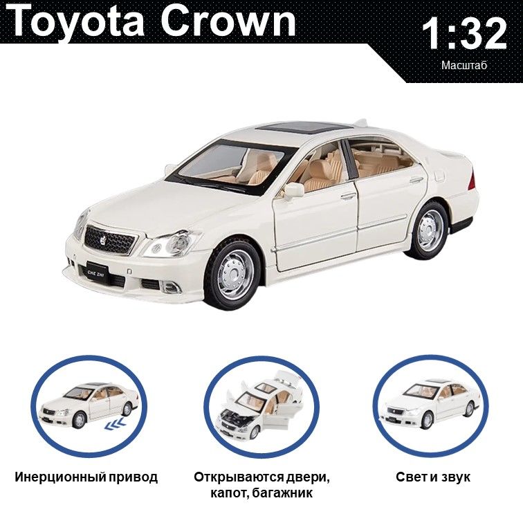 Машинка металлическая WIZZAL инерционная коллекционная модель 1:32 Toyota Crown, Белый;черный;серебристый, 07599
Машинка металлическая WIZZAL инерционная коллекционная модель 1:32 Toyota Crown, Белый;черный;серебристый, 07599