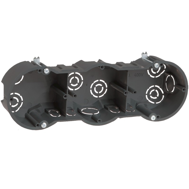 Коробка монтажная 3-х местная для твёрдых стен IEK КМ40009, с саморезами, 212x70x45 мм, Серый
Коробка монтажная 3-х местная для твёрдых стен IEK КМ40009, с саморезами, 212x70x45 мм, Серый