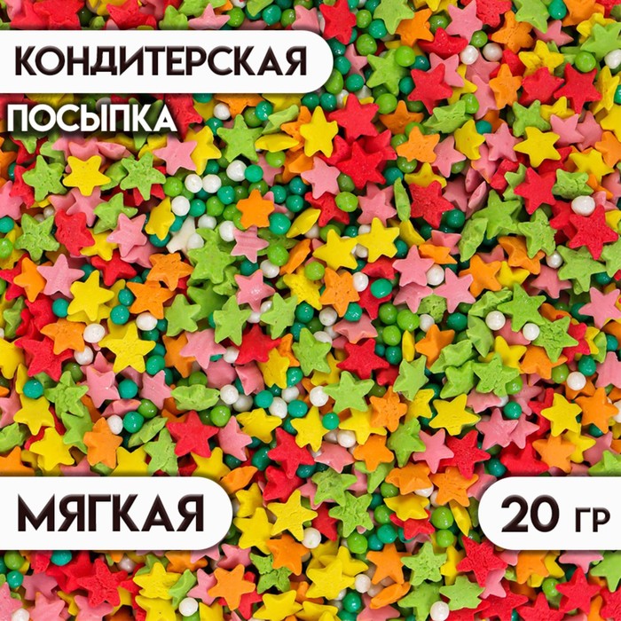 Посыпка кондитерская с мягким центром, Ассорти Новогоднее, (красные, зеленые, белые, желты
Посыпка кондитерская с мягким центром, Ассорти Новогоднее, (красные, зеленые, белые, желты