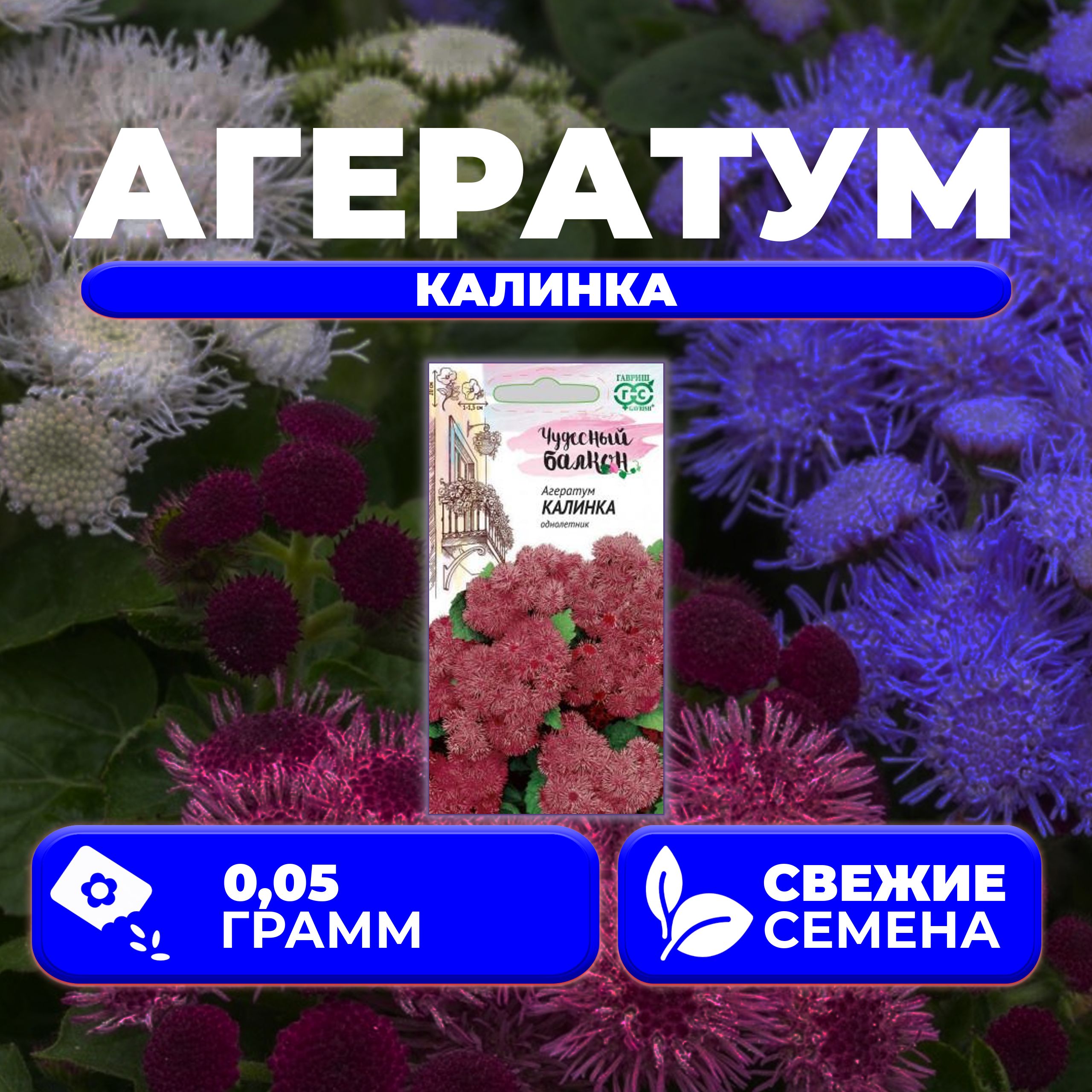 Семена агератум Гавриш Калинка 1071856791-1 1 уп. 
Семена агератум Гавриш Калинка 1071856791-1 1 уп.
