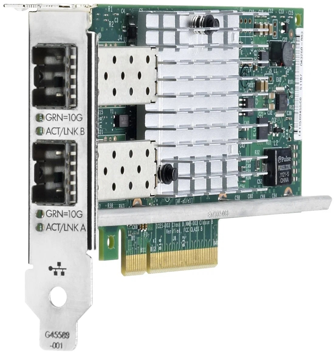 HPE Ethernet Adapter, 560SFP+, 2x10Gb, PCIe(2.0), Intel, for DL165/580/585/980G7 & Gen8/Ge
HPE Ethernet Adapter, 560SFP+, 2x10Gb, PCIe(2.0), Intel, for DL165/580/585/980G7 & Gen8/Ge