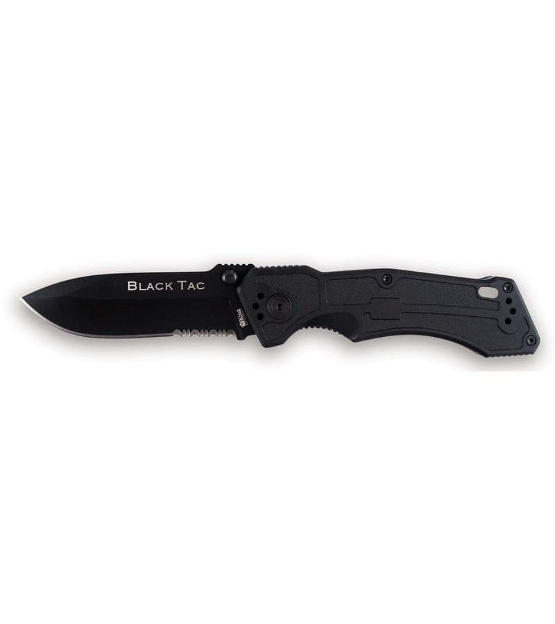 Нож складной Ontario (Онтарио) BLACK TAC FOLDING TACTICAL KNIFE / блистер / OKC, Черный, black tac folding tactical knife
Нож складной Ontario (Онтарио) BLACK TAC FOLDING TACTICAL KNIFE / блистер / OKC, Черный, black tac folding tactical knife