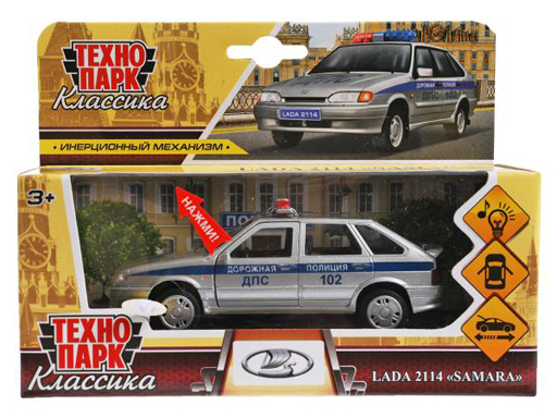326426Машина металл свет-звук LADA-2114 "SAMARA" ПОЛИЦИЯ 12 см, двери, багаж, кор. Технопа, Серебристый
326426Машина металл свет-звук LADA-2114 "SAMARA" ПОЛИЦИЯ 12 см, двери, багаж, кор. Технопа, Серебристый