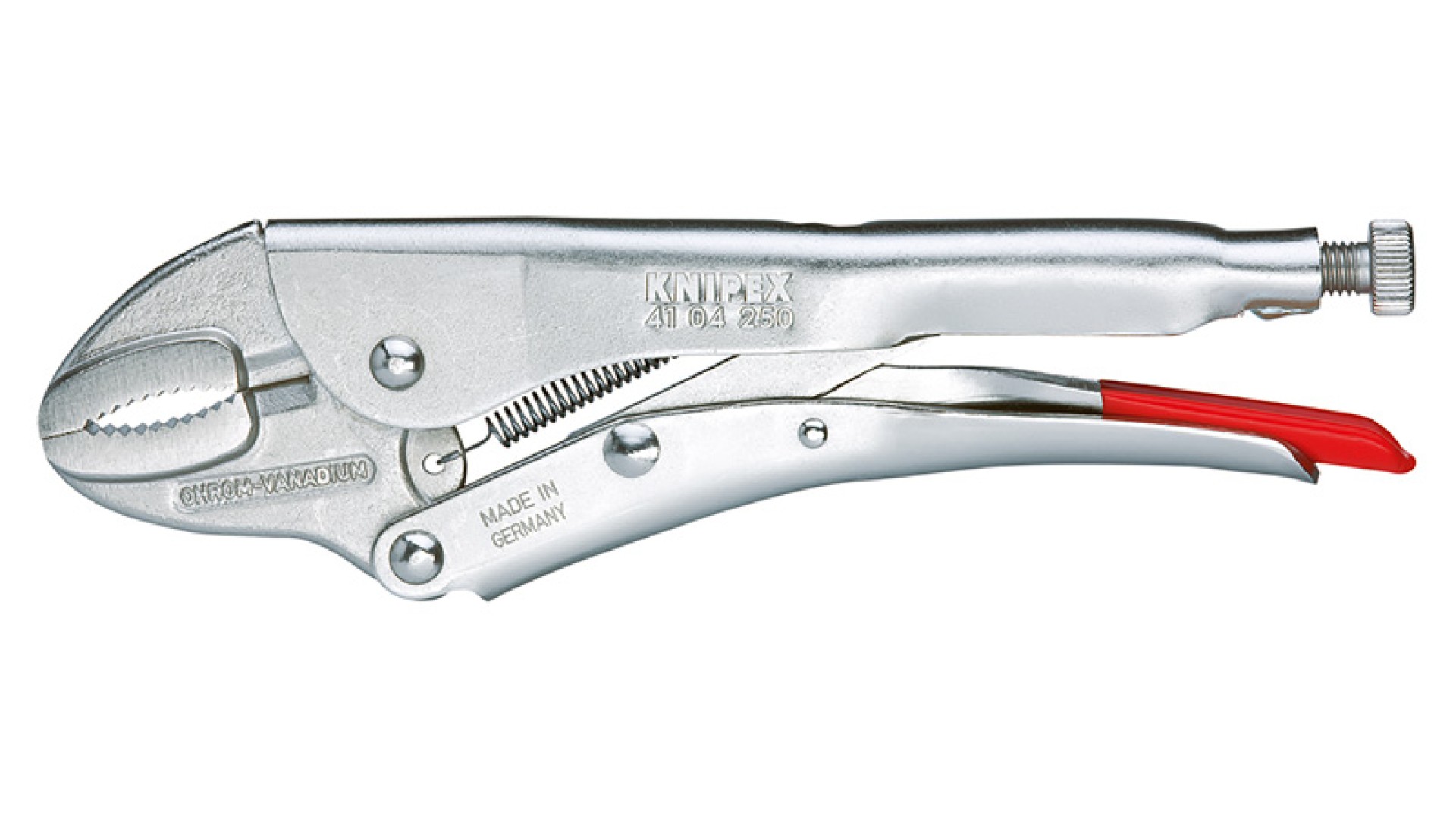 Зажим ручной Knipex с фиксацией, круг 65 мм, квадрат 30 мм, под ключ 34 мм, KN-4104300
Зажим ручной Knipex с фиксацией, круг 65 мм, квадрат 30 мм, под ключ 34 мм, KN-4104300