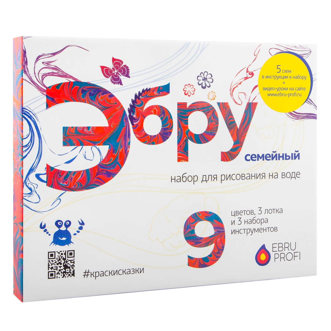 фото Набор эбру ebru-profi семейный для рисования картин на воде 9 цветов