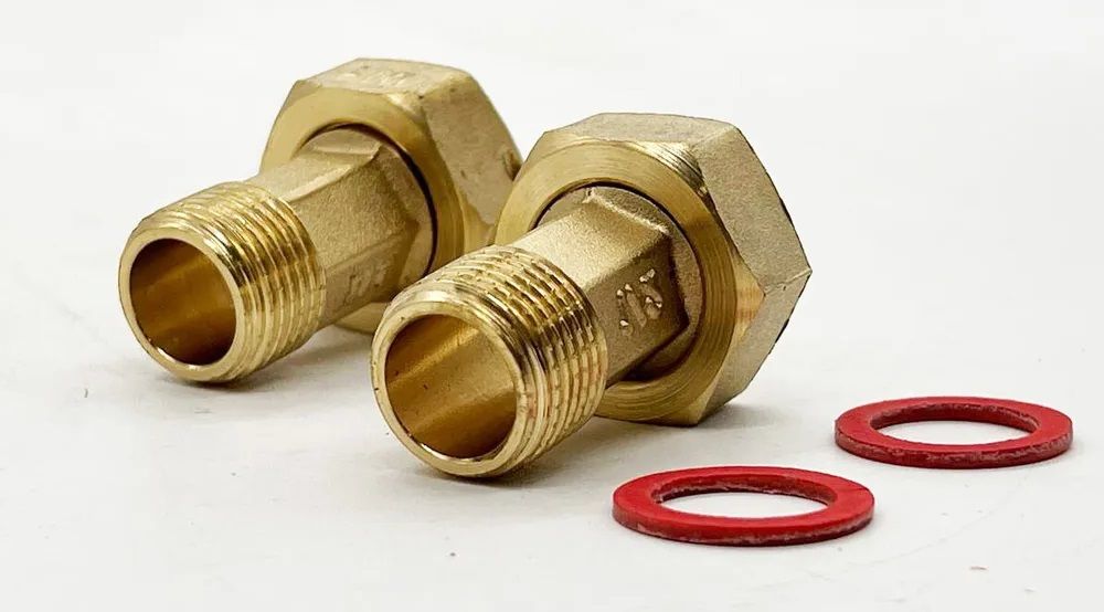 Штуцер для счетчика воды с накидной гайкой 1/2" - 3/4" TIM комплект из 2 шт, Золотистый, 456544544_желтый
Штуцер для счетчика воды с накидной гайкой 1/2" - 3/4" TIM комплект из 2 шт, Золотистый, 456544544_желтый