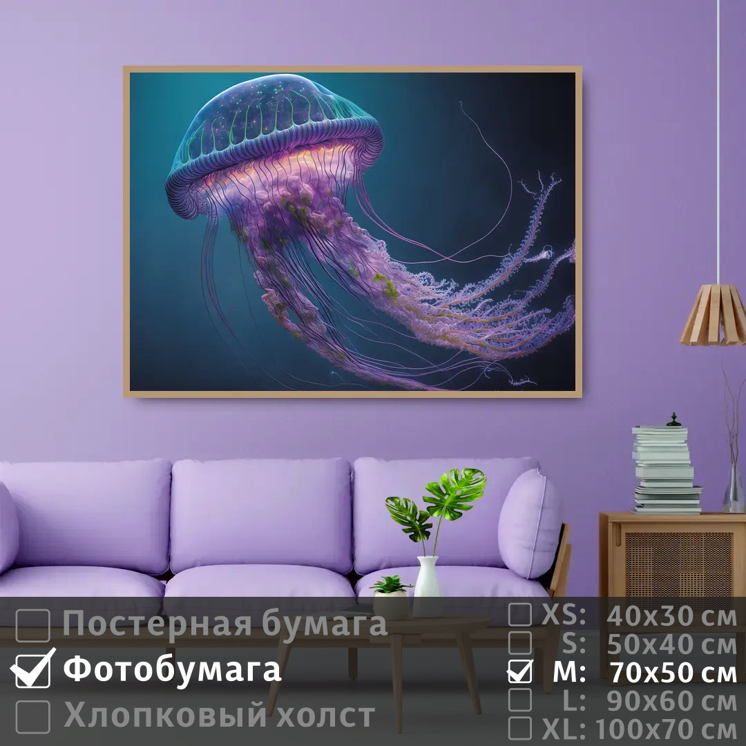 Постер на фотобумаге ПолиЦентр Светящаяся медуза под водой 70х50 см, СветящаясяМедузаПодВодой
Постер на фотобумаге ПолиЦентр Светящаяся медуза под водой 70х50 см, СветящаясяМедузаПодВодой