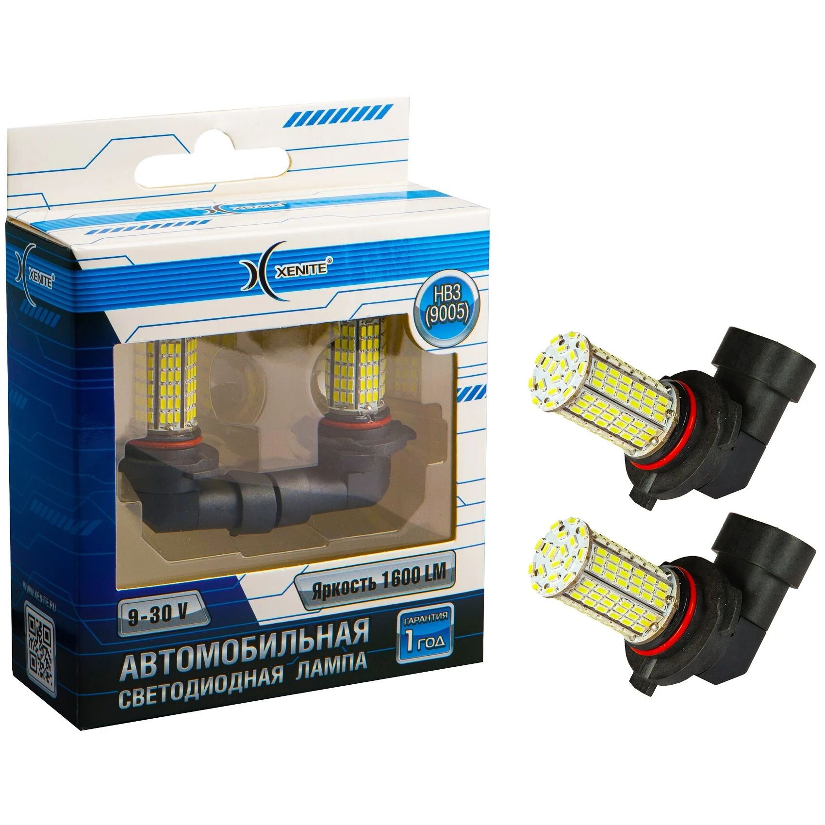 Светодиодная Лампа Hb3 (9005)-144Smd (9-30V) (Яркость 1600 Lm) (Упаковка 2 Шт.) Xenite 100
Светодиодная Лампа Hb3 (9005)-144Smd (9-30V) (Яркость 1600 Lm) (Упаковка 2 Шт.) Xenite 100