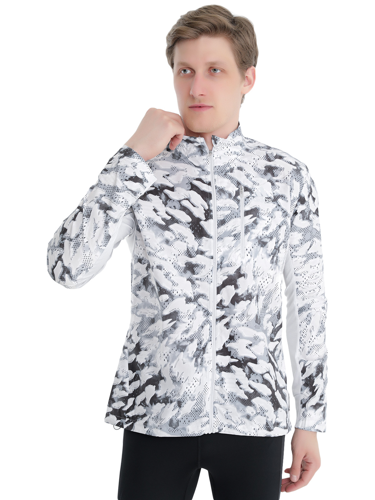 фото Спортивная ветровка мужская adidas h32224 белая 52; 54