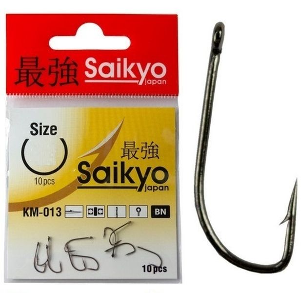 Одинарные крючки Saikyo лимерик классические №12 BN, с колечком, прямое острие, с бородкой, Черный, KM-013 Reliable Feeder
Одинарные крючки Saikyo лимерик классические №12 BN, с колечком, прямое острие, с бородкой, Черный, KM-013 Reliable Feeder