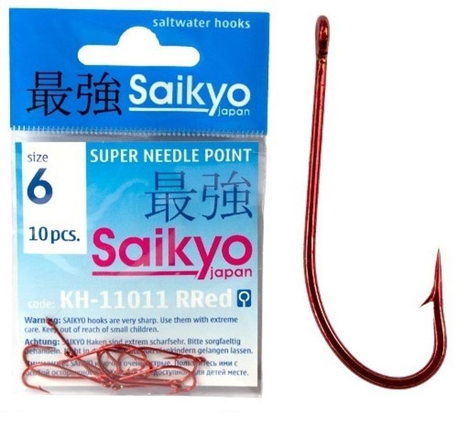 Одинарные крючки Saikyo лимерик классические №12 R, с колечком, прямое острие, с бородкой, Красный, KH-11011 O'Shaughnessy
Одинарные крючки Saikyo лимерик классические №12 R, с колечком, прямое острие, с бородкой, Красный, KH-11011 O'Shaughnessy
