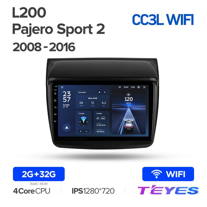 Магнитола Teyes CC3L Wi-Fi 2/32 9" для Mitsubishi Pajero Sport 2 L200 Triton 2008-2016, CC3L Wi-Fi 2/32 9"
Магнитола Teyes CC3L Wi-Fi 2/32 9" для Mitsubishi Pajero Sport 2 L200 Triton 2008-2016, CC3L Wi-Fi 2/32 9"