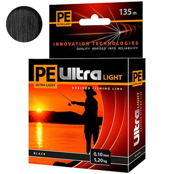 Плетеный шнур для рыбалки PE ULTRA LIGHT Black 0,04mm 135m (Black / 2 / черный / 2 / 0.1, PE Ultra Light
Плетеный шнур для рыбалки PE ULTRA LIGHT Black 0,04mm 135m (Black / 2 / черный / 2 / 0.1, PE Ultra Light