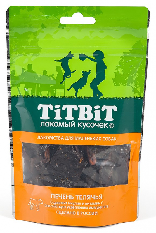 Лакомство для собак маленьких пород TiTBiT Лакомый кусочек печень телячья, 2 шт по 50 г
Лакомство для собак маленьких пород TiTBiT Лакомый кусочек печень телячья, 2 шт по 50 г