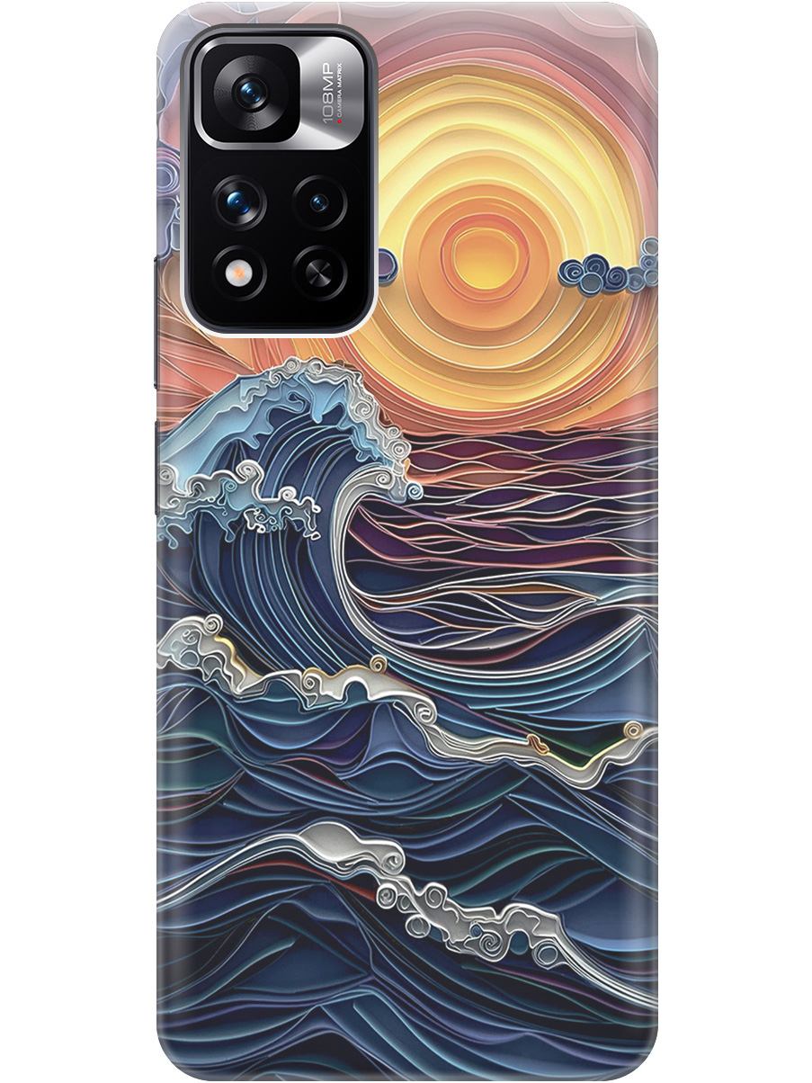 Силиконовый чехол на Xiaomi Redmi Note 11 Pro+ 5G, Xiaomi 11i с принтом "Волны на закате", 741736410
Силиконовый чехол на Xiaomi Redmi Note 11 Pro+ 5G, Xiaomi 11i с принтом "Волны на закате", 741736410