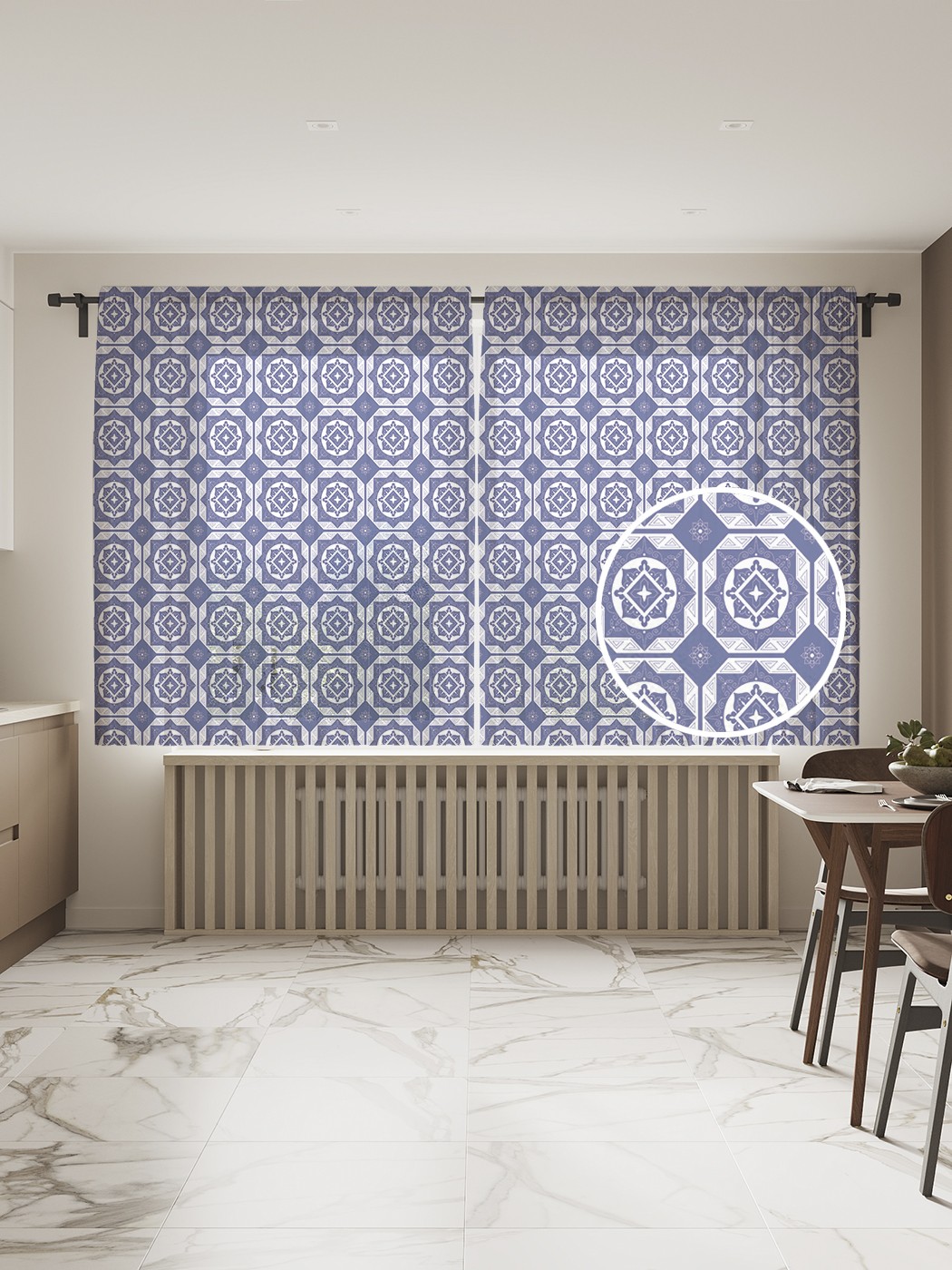 Фототюль JoyArty "Португальский декор" 145x180см, 2 полотна, лента, 50 крючков, Португальский декор 
Фототюль JoyArty "Португальский декор" 145x180см, 2 полотна, лента, 50 крючков, Португальский декор