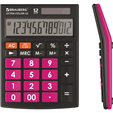 Калькулятор настольный Brauberg Ultra Color-12-BKWR 12-разрядный черно-малиновый , 20шт.
Калькулятор настольный Brauberg Ultra Color-12-BKWR 12-разрядный черно-малиновый , 20шт.