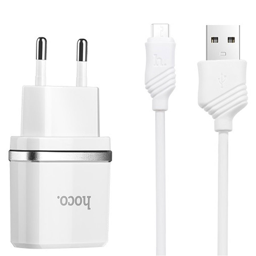 Сетевое зарядное устройство Hoco C12 Smart + кабель Micro-USB, 2.4 А, 1 м, белый, C12 Smart
Сетевое зарядное устройство Hoco C12 Smart + кабель Micro-USB, 2.4 А, 1 м, белый, C12 Smart