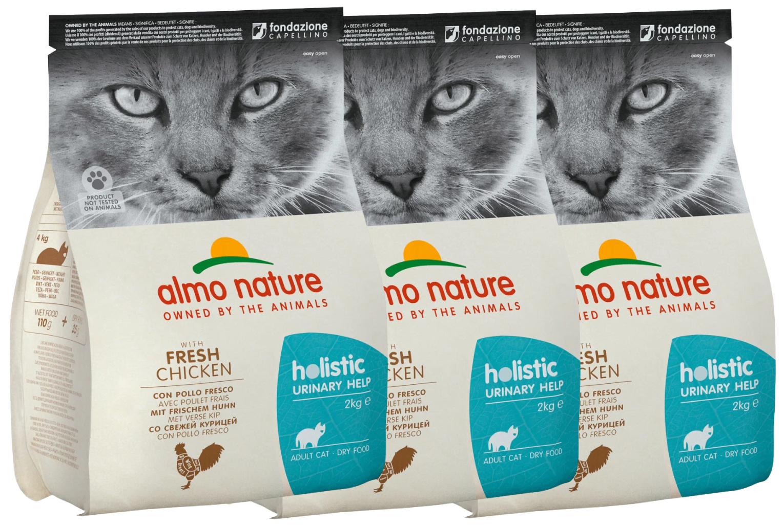 Сухой корм для кошек Almo Nature Adul Cat Holistic Urinary Help с курицей, 3 шт по 2 кг, ALMO NATURE ADULT CAT HOLISTIC URINARY HELP для взрослых кошек при мочекаменной болезни с курицей (2 кг х 3 шт)
Сухой корм для кошек Almo Nature Adul Cat Holistic Urinary Help с курицей, 3 шт по 2 кг, ALMO NATURE ADULT CAT HOLISTIC URINARY HELP для взрослых кошек при мочекаменной болезни с курицей (2 кг х 3 шт)