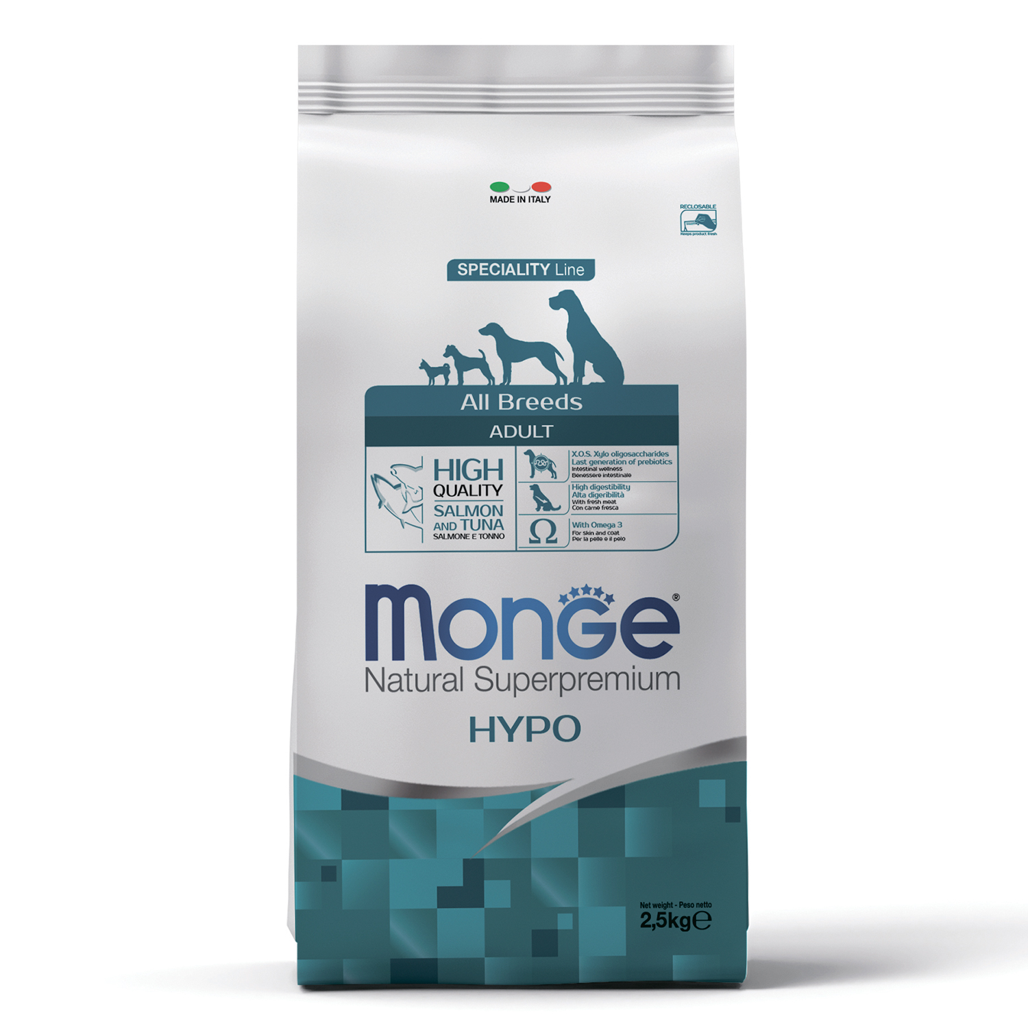 Сухой корм для собак Monge с лососем и тунцом, 4 шт по 2,5 кг, MONGE SPECIALITY DOG HYPO SALMON для взрослых собак всех пород при аллергии с лососем и тунцом (2,5 кг х 4 шт)
Сухой корм для собак Monge с лососем и тунцом, 4 шт по 2,5 кг, MONGE SPECIALITY DOG HYPO SALMON для взрослых собак всех пород при аллергии с лососем и тунцом (2,5 кг х 4 шт)