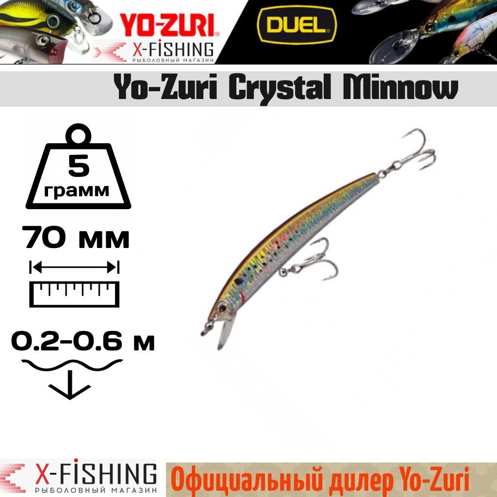 Воблер Yo-Zuri Crystal Minnow 70F, F1001-SHBK, 5 гр, (0.2-0.6 м), Crystal Minnow_60011615
Воблер Yo-Zuri Crystal Minnow 70F, F1001-SHBK, 5 гр, (0.2-0.6 м), Crystal Minnow_60011615