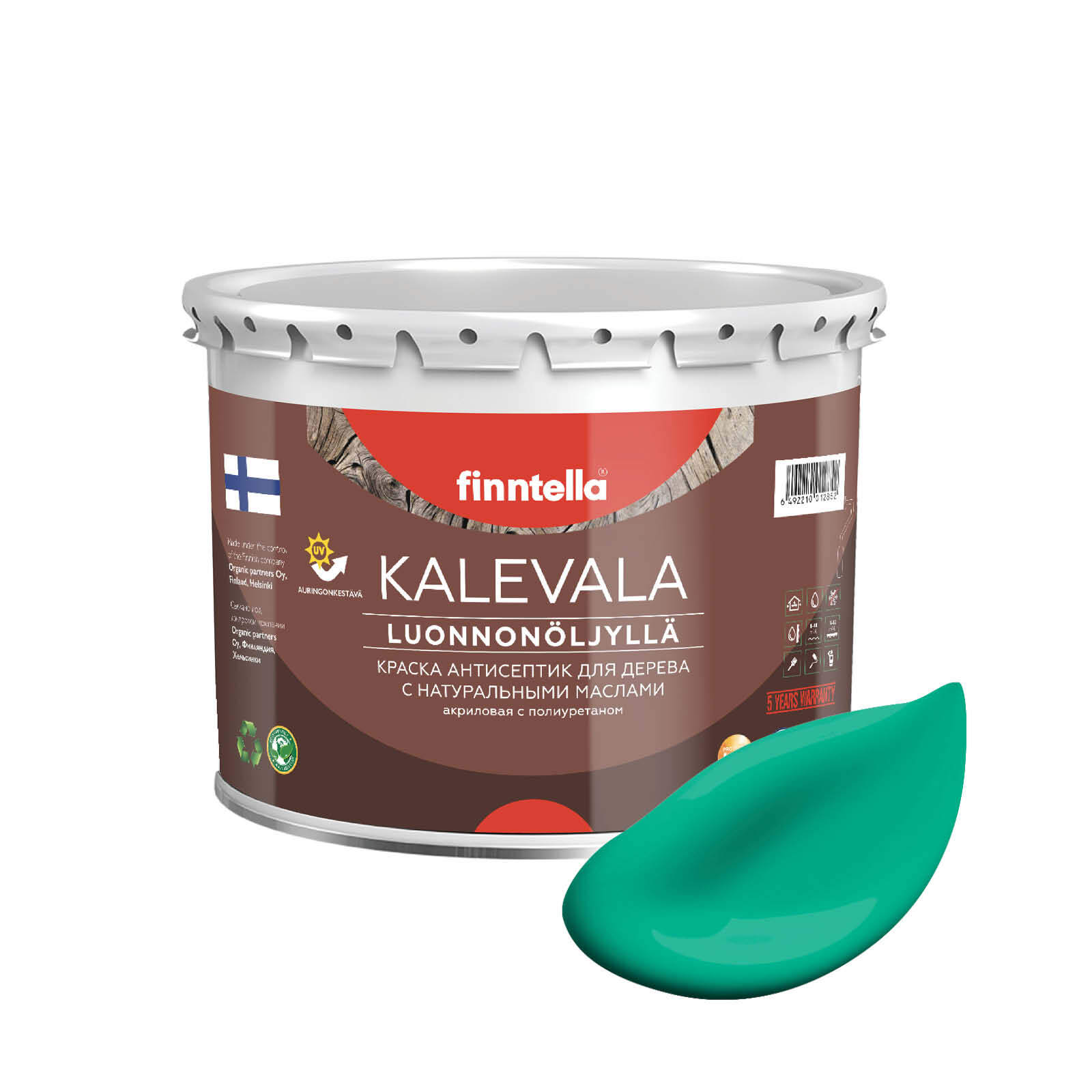 Краска для дерева и деревянных фасадов FINNTELLA KALEVALA, с натуральным маслом и полиурет, Зеленый, KALEVALA NLC
Краска для дерева и деревянных фасадов FINNTELLA KALEVALA, с натуральным маслом и полиурет, Зеленый, KALEVALA NLC