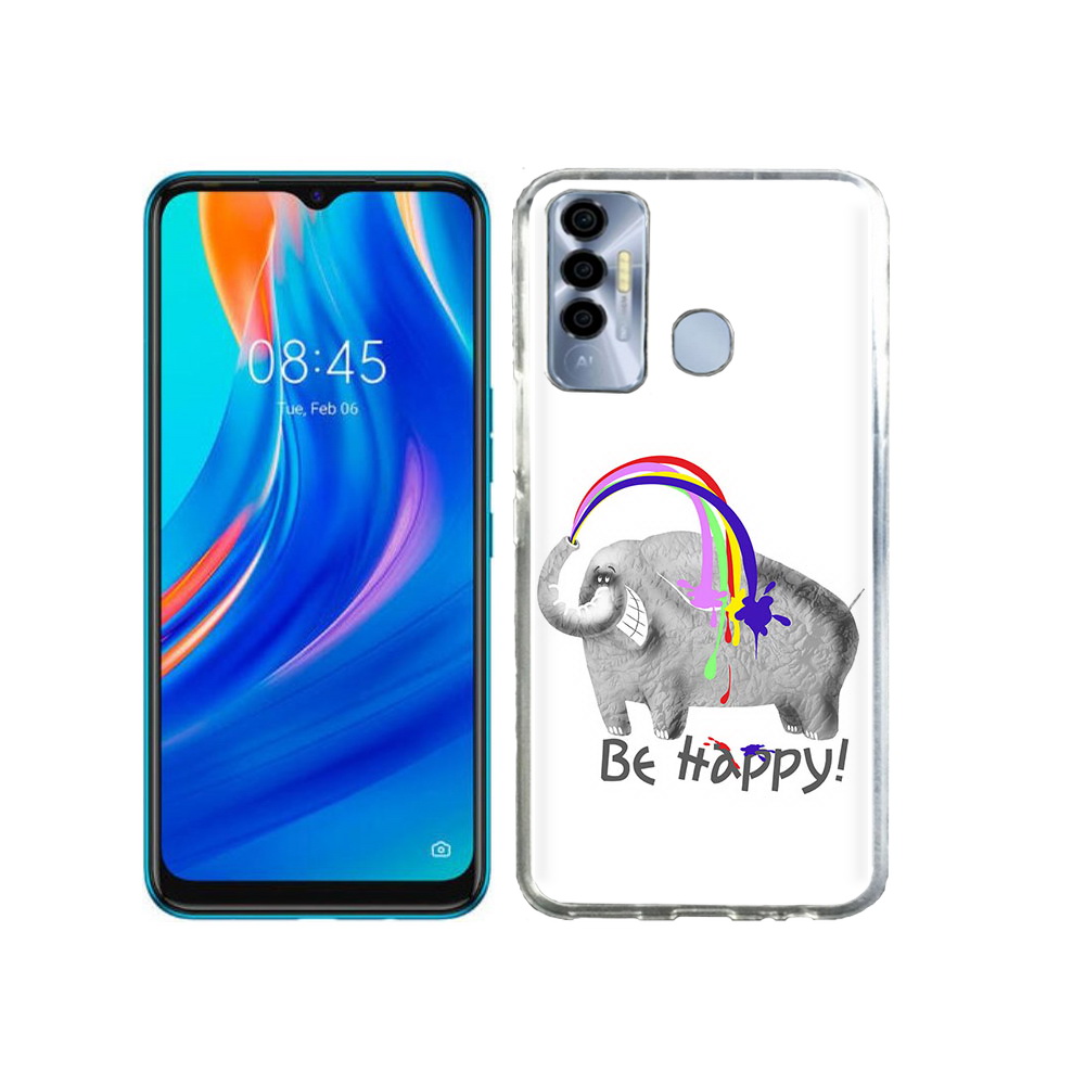 Чехол MyPads Tocco для Tecno Spark 7P счастливый слон, Прозрачный, Tocco 
Чехол MyPads Tocco для Tecno Spark 7P счастливый слон, Прозрачный, Tocco