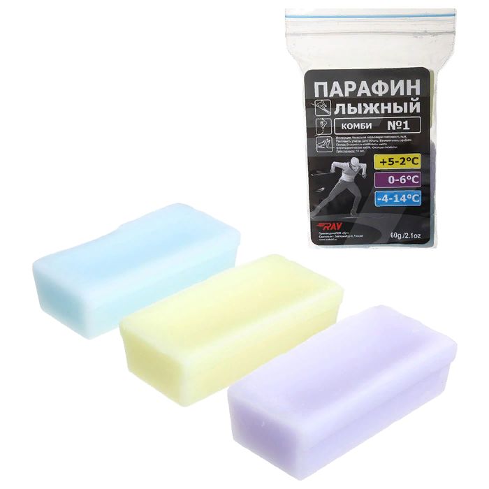 Парафин RAY, комбинированная туристическая смазка скольжения, П2+П3+П4, 60 г, от +5 до -14
Парафин RAY, комбинированная туристическая смазка скольжения, П2+П3+П4, 60 г, от +5 до -14