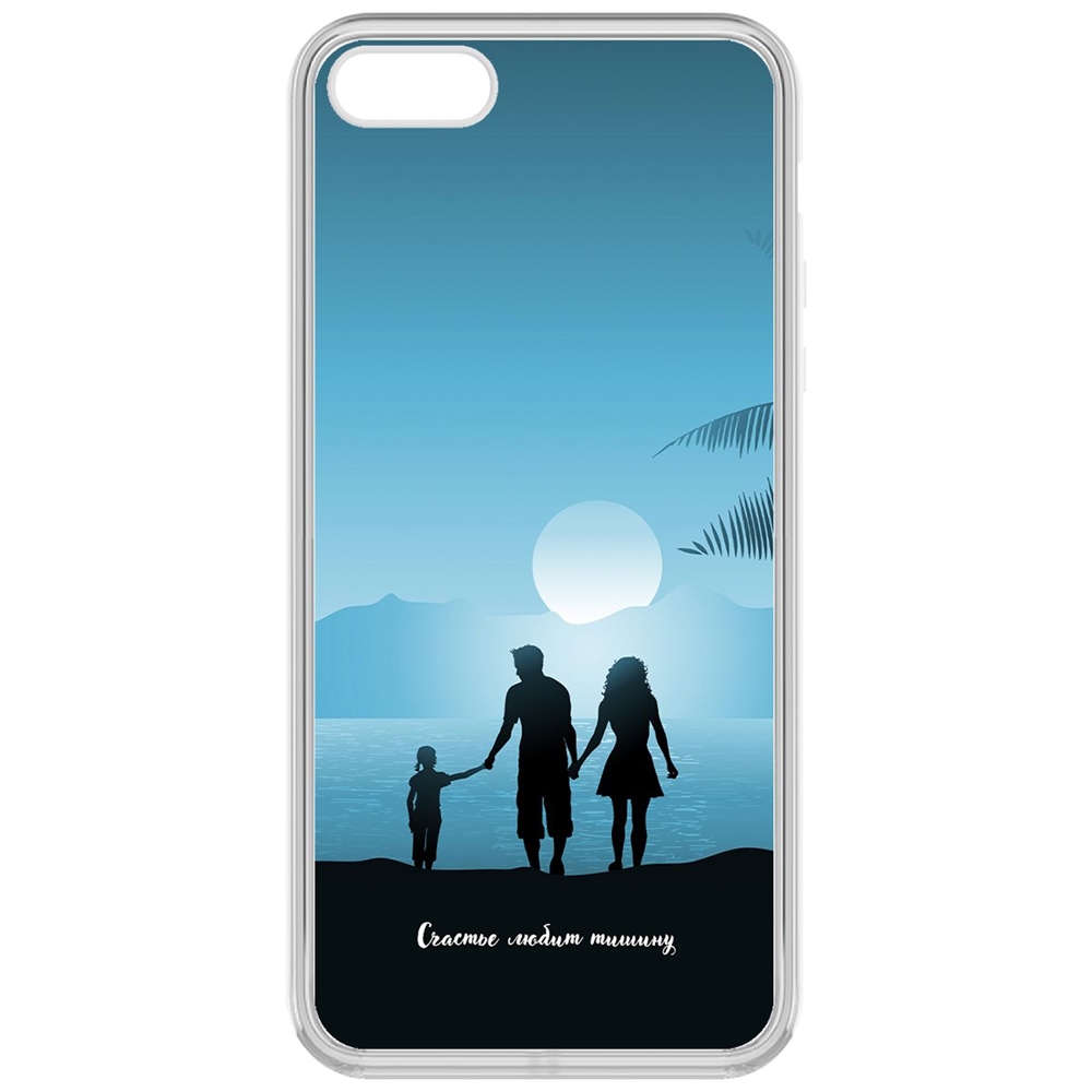 Чехол-накладка Krutoff Clear Case Счастье любит тишину для iPhone 5/5s, Прозрачный
Чехол-накладка Krutoff Clear Case Счастье любит тишину для iPhone 5/5s, Прозрачный
