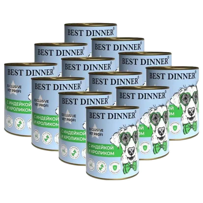 Консервы для собак Best Dinner Exclusive Hypoallergenic, индейка и кролик, 12шт по 340г, Exclusive Hypoallergenic
Консервы для собак Best Dinner Exclusive Hypoallergenic, индейка и кролик, 12шт по 340г, Exclusive Hypoallergenic