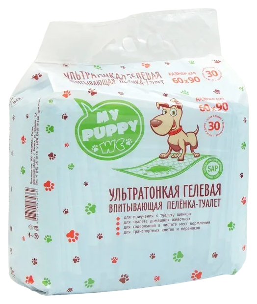 Одноразовые впитывающие пеленки для животных My puppi WC, ультратонкая, 60x90 см, 30 шт, Белый
Одноразовые впитывающие пеленки для животных My puppi WC, ультратонкая, 60x90 см, 30 шт, Белый