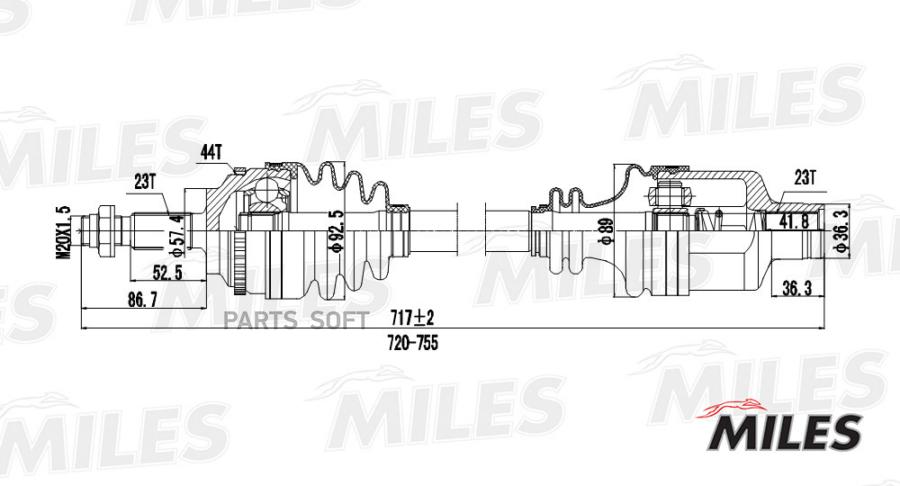 Привод В Сборе Правый Renault Clio Ii/Kangoo 1.5d 01-09 (Gkn 304972) Gc02105 Miles арт. GC
Привод В Сборе Правый Renault Clio Ii/Kangoo 1.5d 01-09 (Gkn 304972) Gc02105 Miles арт. GC