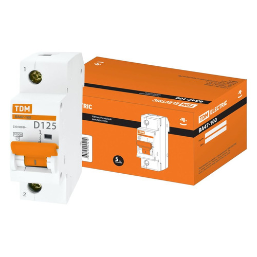 Выключатель автоматический Tdm Electric ВА47-100 (SQ0207-0093) 125A тип D 10kA 1П 230/400В
Выключатель автоматический Tdm Electric ВА47-100 (SQ0207-0093) 125A тип D 10kA 1П 230/400В