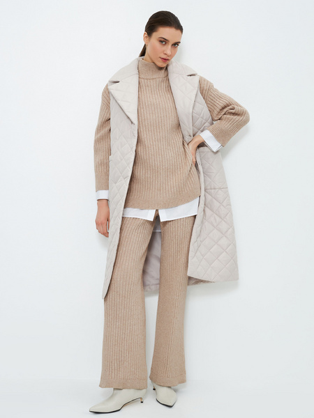 фото Утепленный жилет женский zarina 3123460110 бежевый s