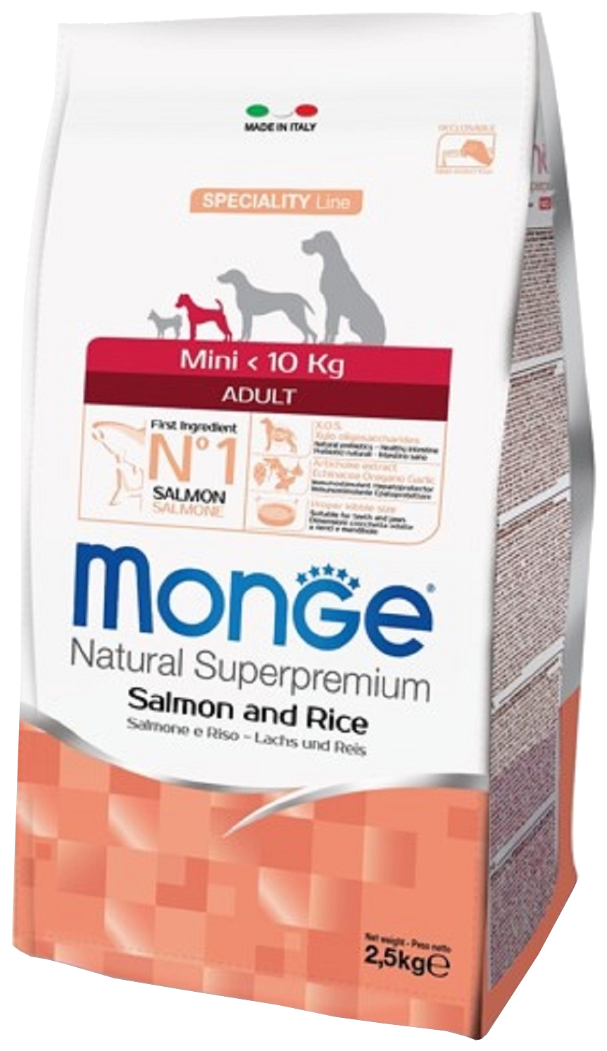 MONGE MONGE SPECIALITY DOG MINI ADULT SALMON для взрослых собак маленьких пород с лососем
MONGE MONGE SPECIALITY DOG MINI ADULT SALMON для взрослых собак маленьких пород с лососем