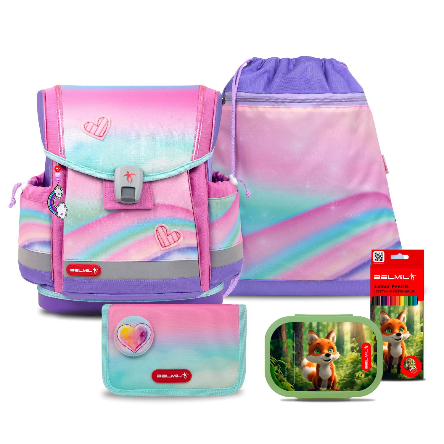 Школьный ранец Belmil CLASSY PLUS Dreamland с наполнением серия 405-78-A10-SET, Розовый, CLASSY PLUS "Dreamland" с наполнением
Школьный ранец Belmil CLASSY PLUS Dreamland с наполнением серия 405-78-A10-SET, Розовый, CLASSY PLUS "Dreamland" с наполнением