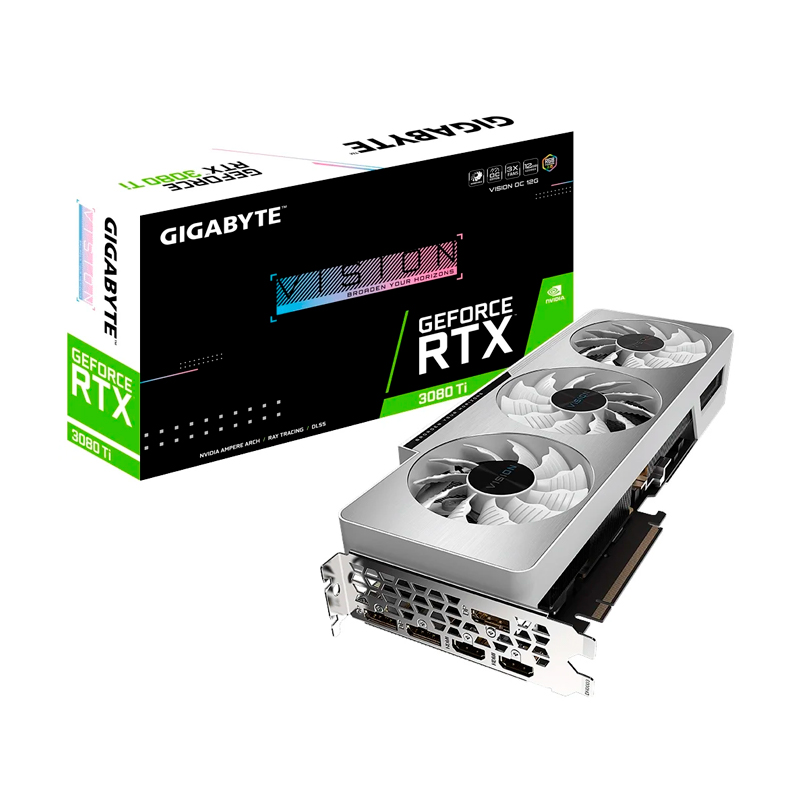 Видеокарта GIGABYTE NVIDIA GeForce RTX 3080 Ti VISION OC (GV-N308TVISION OC-12GD), Черный, GeForce RTX 3080 Ti VISION OC
Видеокарта GIGABYTE NVIDIA GeForce RTX 3080 Ti VISION OC (GV-N308TVISION OC-12GD), Черный, GeForce RTX 3080 Ti VISION OC