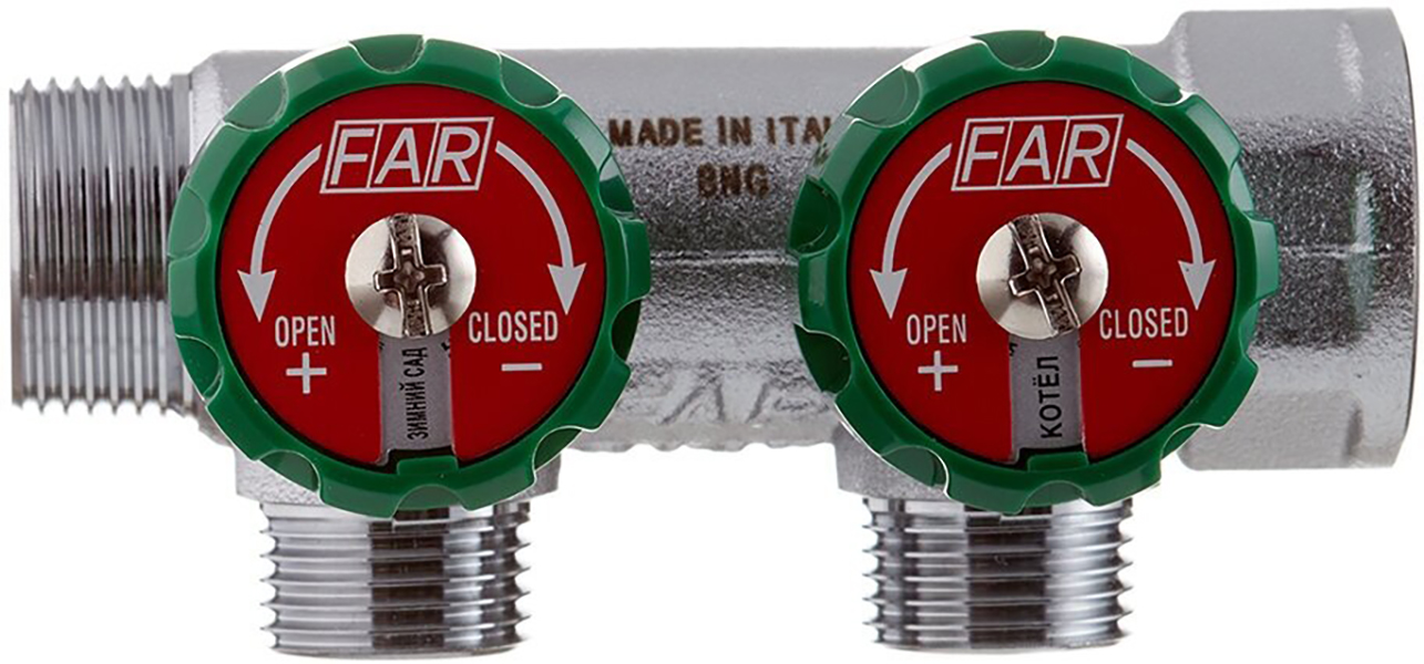 Регулирующий коллектор FAR 3/4" ВР-НР с 2 отводами на 1/2" НР FK 3821 3412EU, Хром, коллектор 3/4" ВР-НР с 2 отводами на 1/2" НР
Регулирующий коллектор FAR 3/4" ВР-НР с 2 отводами на 1/2" НР FK 3821 3412EU, Хром, коллектор 3/4" ВР-НР с 2 отводами на 1/2" НР