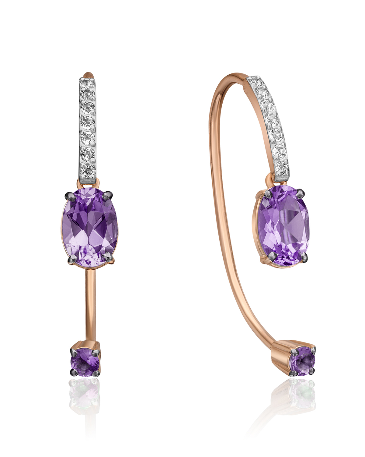 Серьги джекеты из красного золота PLATINA jewelry 02-4365-00, топаз/аметист, 02-4365-00
Серьги джекеты из красного золота PLATINA jewelry 02-4365-00, топаз/аметист, 02-4365-00