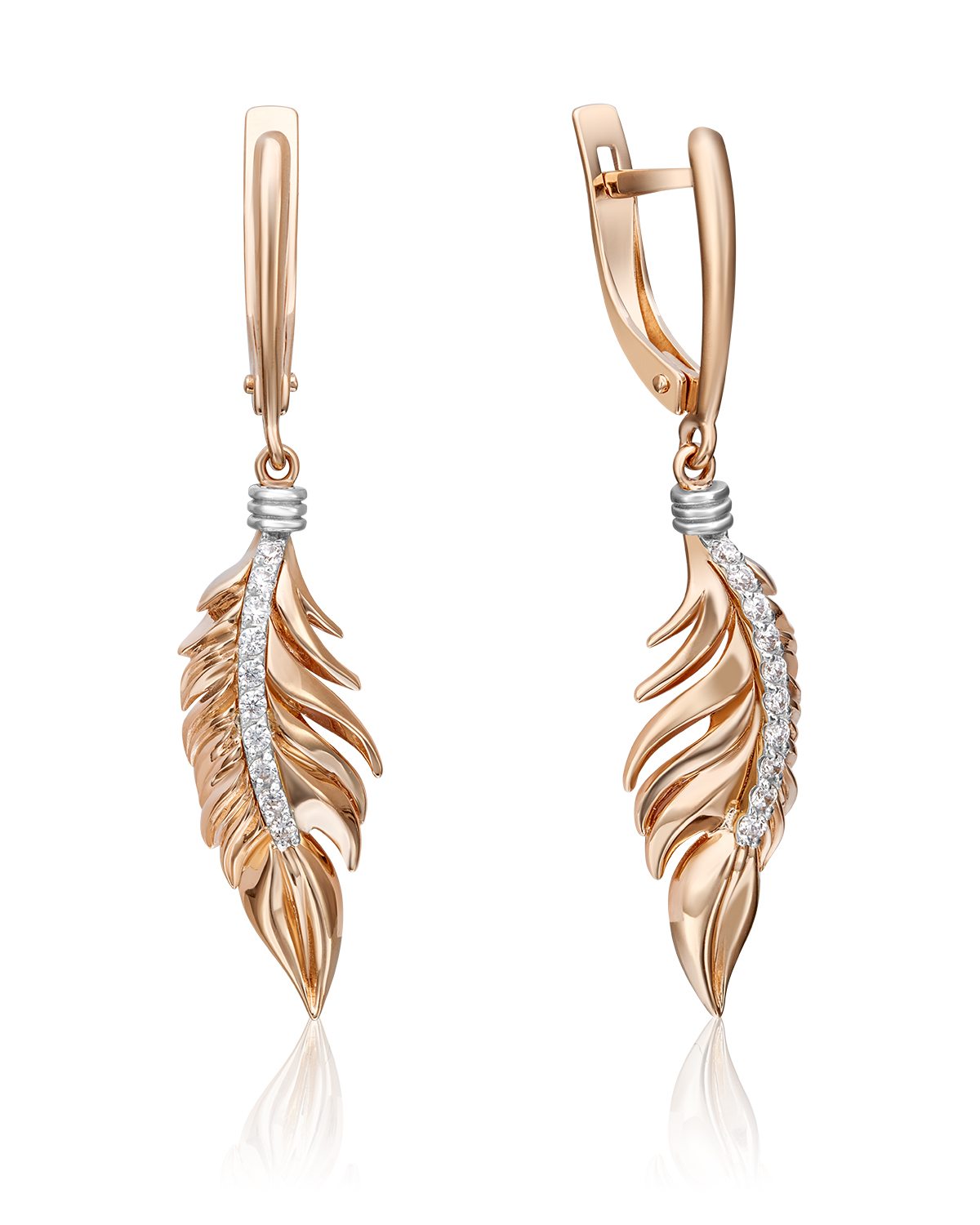 Серьги подвески из красного золота/белого золота PLATINA jewelry 02-4344-00, фианит, 02-4344-00
Серьги подвески из красного золота/белого золота PLATINA jewelry 02-4344-00, фианит, 02-4344-00