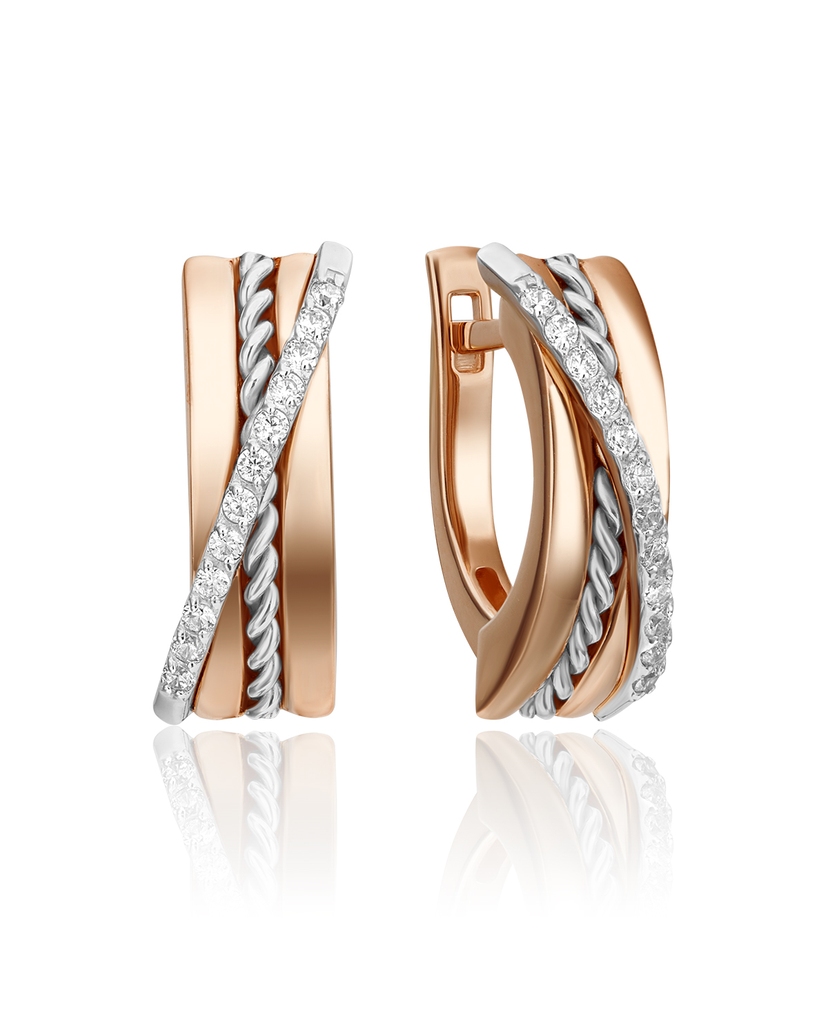 Серьги из красного золота/белого золота PLATINA jewelry 02-4341-00, фианит, 02-4341-00
Серьги из красного золота/белого золота PLATINA jewelry 02-4341-00, фианит, 02-4341-00