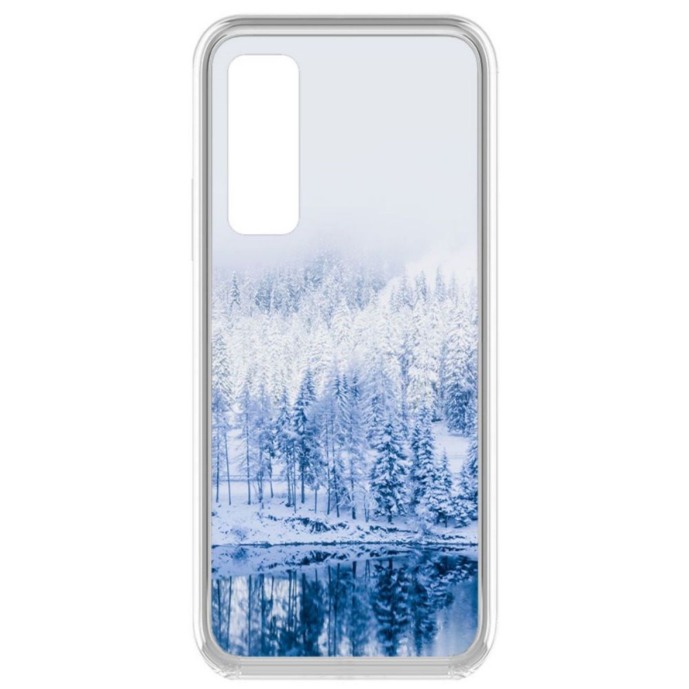 фото Чехол-накладка krutoff clear case зимняя река для vivo y53s
