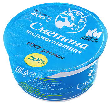 Сметана Каменский МЗ 20% БЗМЖ 200 г
Сметана Каменский МЗ 20% БЗМЖ 200 г