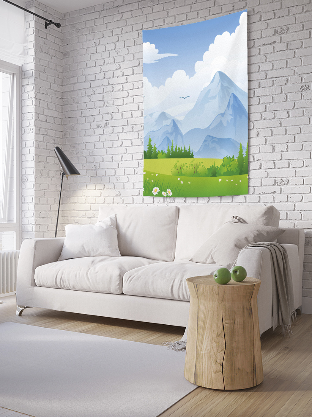 Вертикальное фотопанно на стену JoyArty Предгорье акварель 150x200 см, Предгорье акварель 
Вертикальное фотопанно на стену JoyArty Предгорье акварель 150x200 см, Предгорье акварель