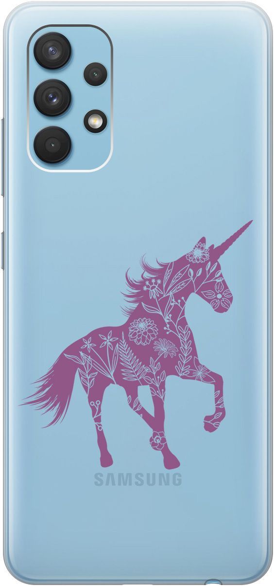 Чехол на Samsung Galaxy A32 с принтом "Floral Unicorn" прозрачный, Прозрачный;фиолетовый, 5372
Чехол на Samsung Galaxy A32 с принтом "Floral Unicorn" прозрачный, Прозрачный;фиолетовый, 5372