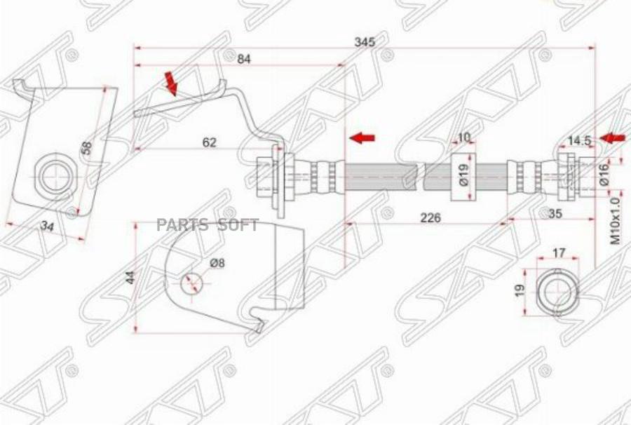 SAT ST-EC01-43-82XA Шланг тормозной задний Таиланд MAZDA TRIBUTE/FORD ESCAPE/MAVERICK 00-
SAT ST-EC01-43-82XA Шланг тормозной задний Таиланд MAZDA TRIBUTE/FORD ESCAPE/MAVERICK 00-