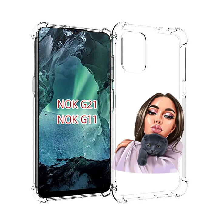Чехол Mypads Нарисованная-Девушка-С-Котом Женский Для Nokia G11/G21, Прозрачный, Tocco
Чехол Mypads Нарисованная-Девушка-С-Котом Женский Для Nokia G11/G21, Прозрачный, Tocco