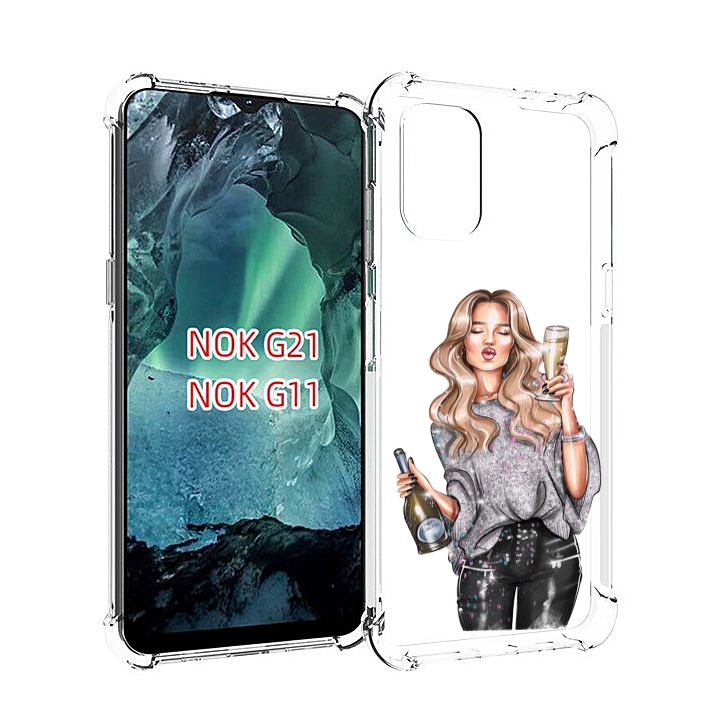 Чехол Mypads Красивая-Любительница-Шампанского Женский Для Nokia G11/G21, Прозрачный, Tocco
Чехол Mypads Красивая-Любительница-Шампанского Женский Для Nokia G11/G21, Прозрачный, Tocco