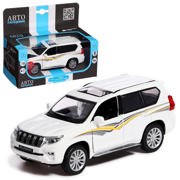 Машина металлическая Land Cruiser Prado 1:32, свет и звук, открываются двери, капот, багаж, Белый
Машина металлическая Land Cruiser Prado 1:32, свет и звук, открываются двери, капот, багаж, Белый